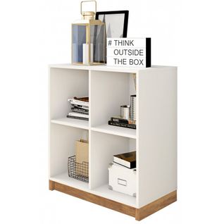 Rayonnage Blanc 4 Niches L 68 H 76 P 36 Cm