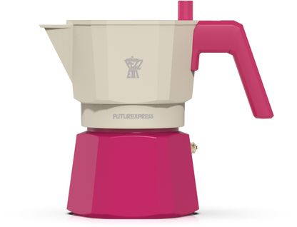 Cafetiere Italienne - Futurexpress - Aluminium - 3 Tasses - Fuschia