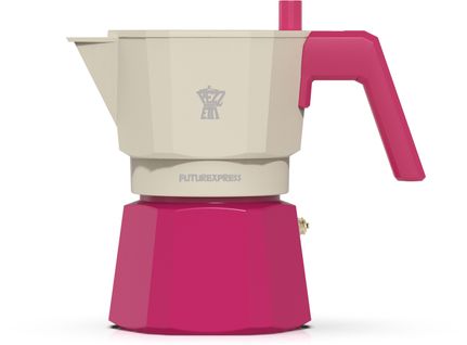 Cafetiere Italienne - Futurexpress - Aluminium - 6 Tasses - Fuschia