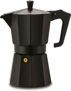 Cafetiere Italienne - Italexpress - Aluminium - 6 Tasses - Noir