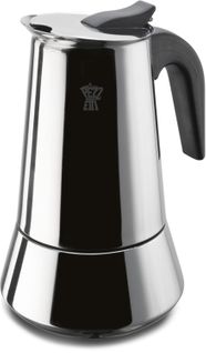 Cafetiere Italienne Steelexpress - Acier Inoxydable - 10 Tasses - Tous Feux Dont Induction - Argent