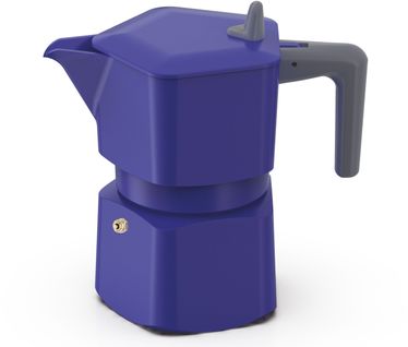 Cafetiere Italienne - Pentaexpress - Aluminium - 3 Tasses - Bleu