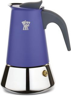 Cafetiere Italienne - Steelexpress - Acier Inoxydable - 4 Tasses - Tous Feux Dont Induction - Bleu