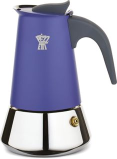 Cafetiere Italienne - Steelexpress - Acier Inoxydable - 6 Tasses - Tous Feux Dont Induction - Bleu