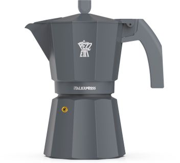 Cafetiere Italienne - Italexpress - Aluminium - 6 Tasses - Bleu