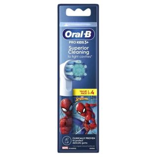 Oral-b Pro Kids Brossettes Spiderman/reine Des Neiges, Pack De 4 Unités