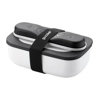 Boîte À Lunch Blanc Avec Couverts De Voyage Store And Go