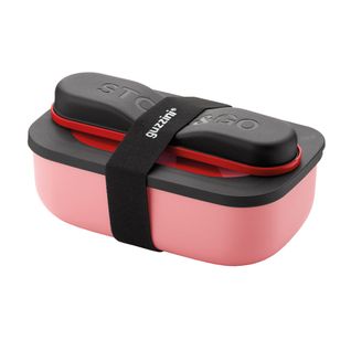 Boîte À Lunch Rouge Avec Couverts De Voyage Store And Go