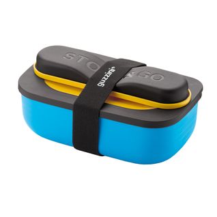 Boîte À Lunch Ocre Avec Couverts De Voyage Store And Go