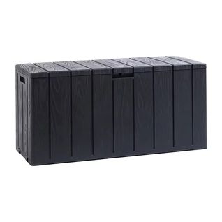 Coffre De Jardin - En Résine - Multibox Bravo - Gris Anthracite - 270l - 117,5x45x56 Cm