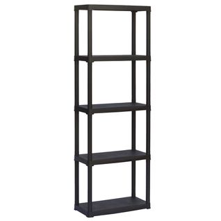 5 Étagères En Plastique En Polypropylène 60 x30 x 176 cm.