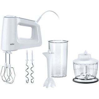 Batteur Fouet Inox Petrin Pied Plastique 500w 5vit   Braun - Hm3135wh