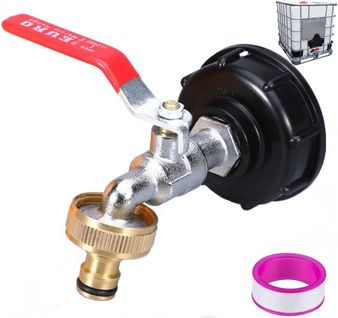 Ibc Adaptateur De Robinet De Réservoir, Sortie S60x6 1/2", 3/4" Ght Raccord Adaptateur Mâle