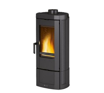 Poêle à Bois Fonte 6.6kw Noir Antracite - Candylean