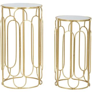 Selettes En Métal Doré Arty (lot De 2)