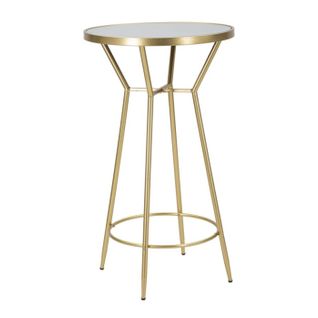 Table De Bar Miroir "circle" 105cm Or