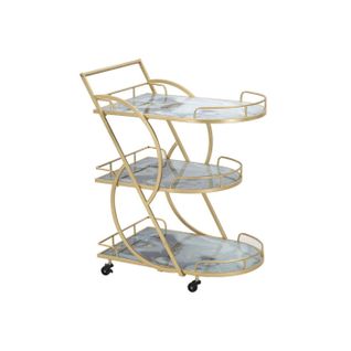 Desserte 3 Niveaux Effet Marbre "grace" 84cm Multicolore