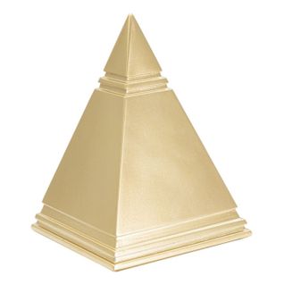 Pyramide Déco En Résine "ellios" 15cm Doré