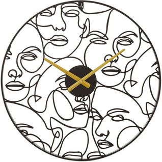 Horloge Ronde En Métal Faces 50 X 3.5 Cm