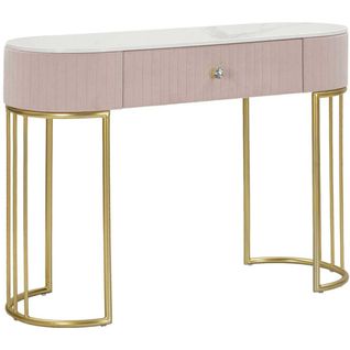 Console En Métal Montpellier 100 X 43 X 74 Cm Rose