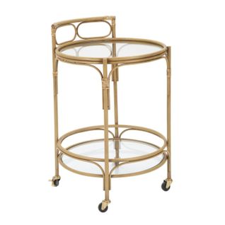 Desserte De Cuisine 2 Niveaux "panama" 74cm Naturel