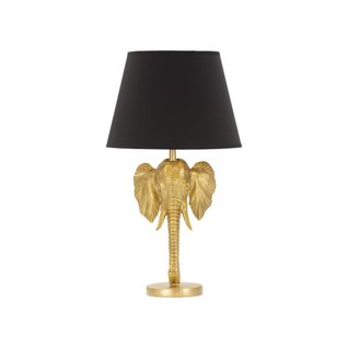 Lampe à Poser Design "elephant" 59cm Or et Noir