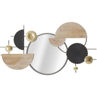 Miroir Avec Décorations En Métal Et Mdf Abstract 90.2 X 5.1 X 50.2 Cm