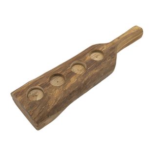 Bougeoir En Bois "teck" 51cm Marron