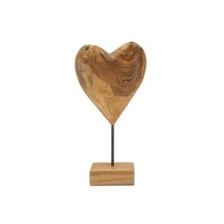 Objet Déco En Teck "cœur" 37cm Naturel