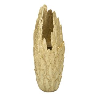 Vase Design Plumes "feathers" 91cm Doré