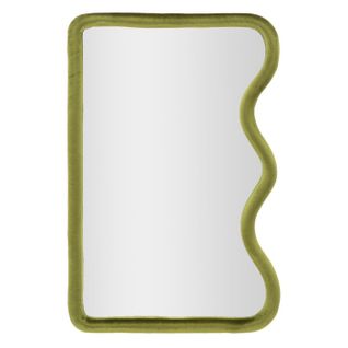 Miroir Mural En Velours "tod" 90cm Vert