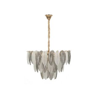 Suspension En Métal Et Verre Leafy 60 X 87 Cm