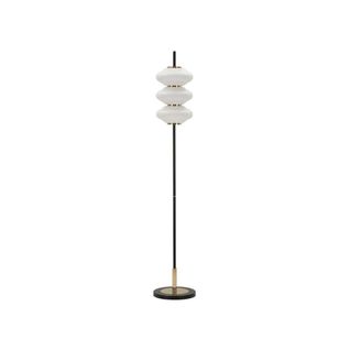 Lampadaire En Métal Et Verre 30 X 168 Cm Vintage