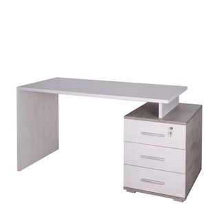 Bureau 3 Tiroirs L154 Kit - Gris