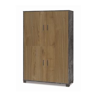 Armoire 4 Portes H161 L108 Kit - Noir Et Marron