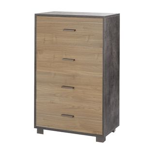 Kit D’armoire à 4 Tiroirs H112 L70 - Noir Et Marron