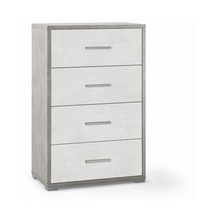 Kit D’armoire à 4 Tiroirs  H110 L71 - Métal-clair Et Gris