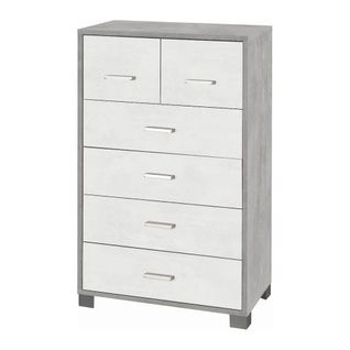 Armoire 4+2 Tiroirs H112 L70 Kit - Métal-clair Et Gris