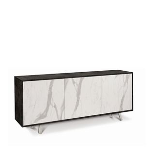 Buffet 3 Portes Kit - Noir Et Marbre