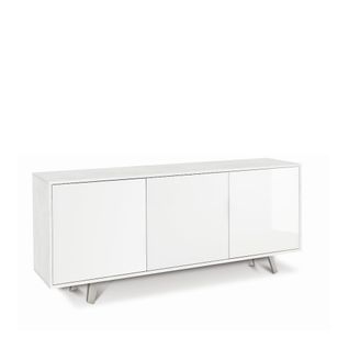 Buffet 3 Portes Kit - Gris Et Blanc Brillant