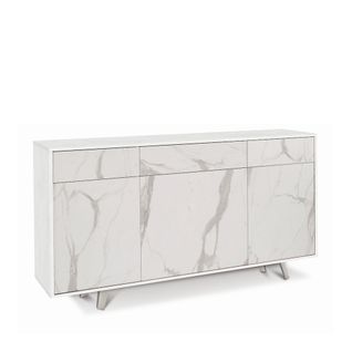 Buffet 3 Portes 3 Tiroirs Kit - Gris Et Marbre