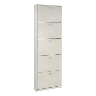 Étagère à Chaussures 5 Portes - Gris