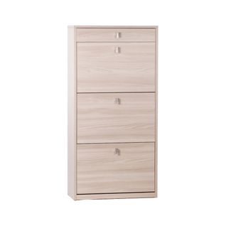 Armoire à Chaussures 3 Portes 1 Tiroir - Beige