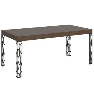 Table Extensible 90x180/284 Cm Ghibli Noyer Cadre Anthracite