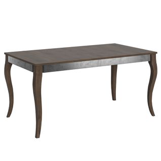 Table Extensible 90x160/264 Cm Olanda Iron Noyer Cadre Gris