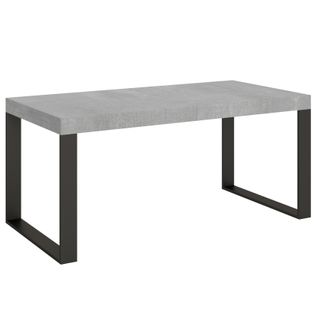 Table Extensible 90x180/284 Cm Tecno Ciment Cadre Anthracite