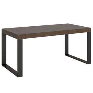 Table Extensible 90x180/440 Cm Tecno Noyer Cadre Anthracite