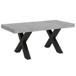 Table Extensible 90x180/284 Cm Traffic Ciment Cadre Anthracite