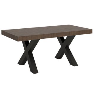 Table Extensible 90x180/284 Cm Traffic Noyer Cadre Anthracite