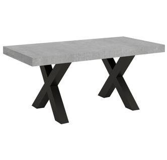 Table Extensible 90x180/440 Cm Traffic Ciment Cadre Anthracite